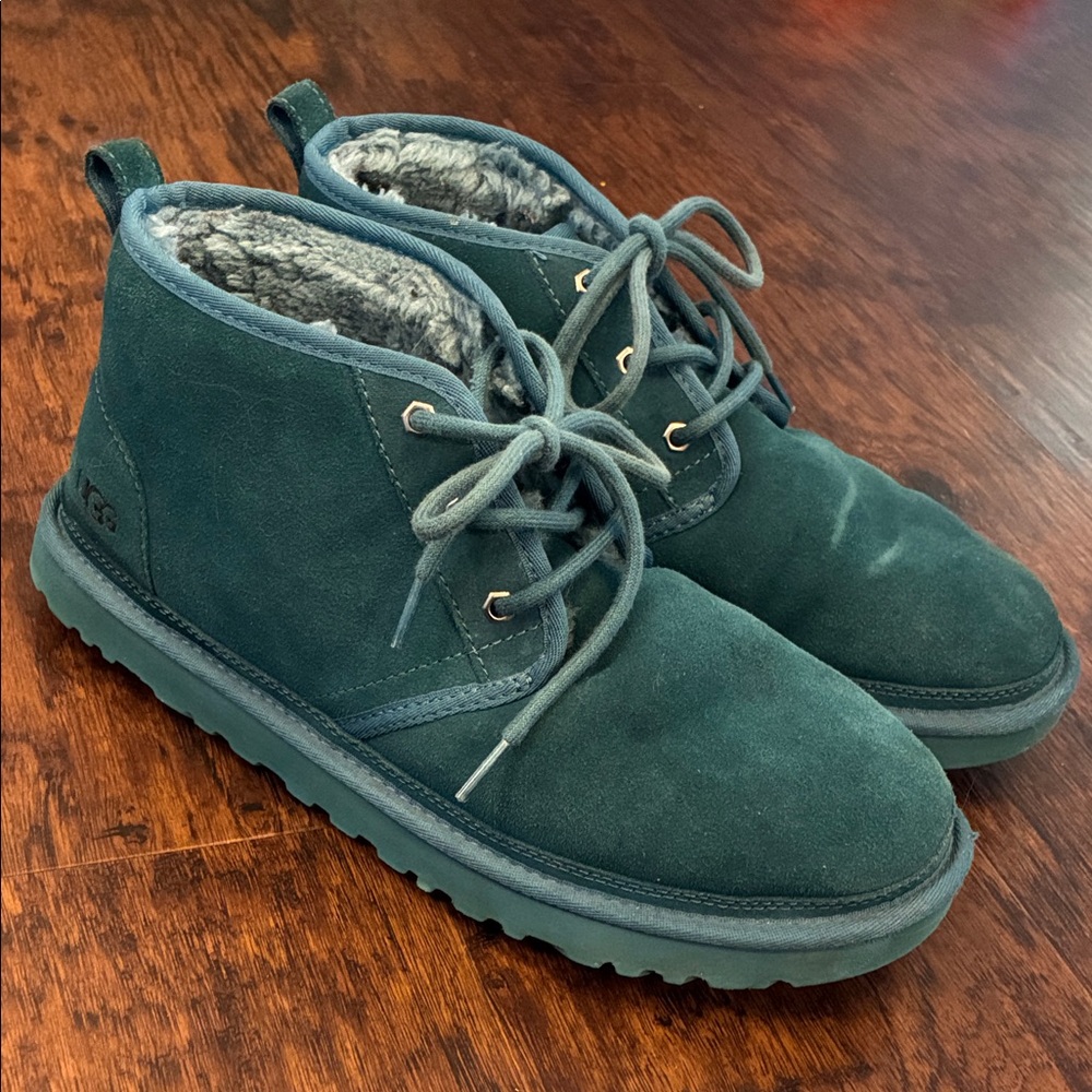 UGG Men's Neumel size 12 Dark Teal Suede Chukka Boots